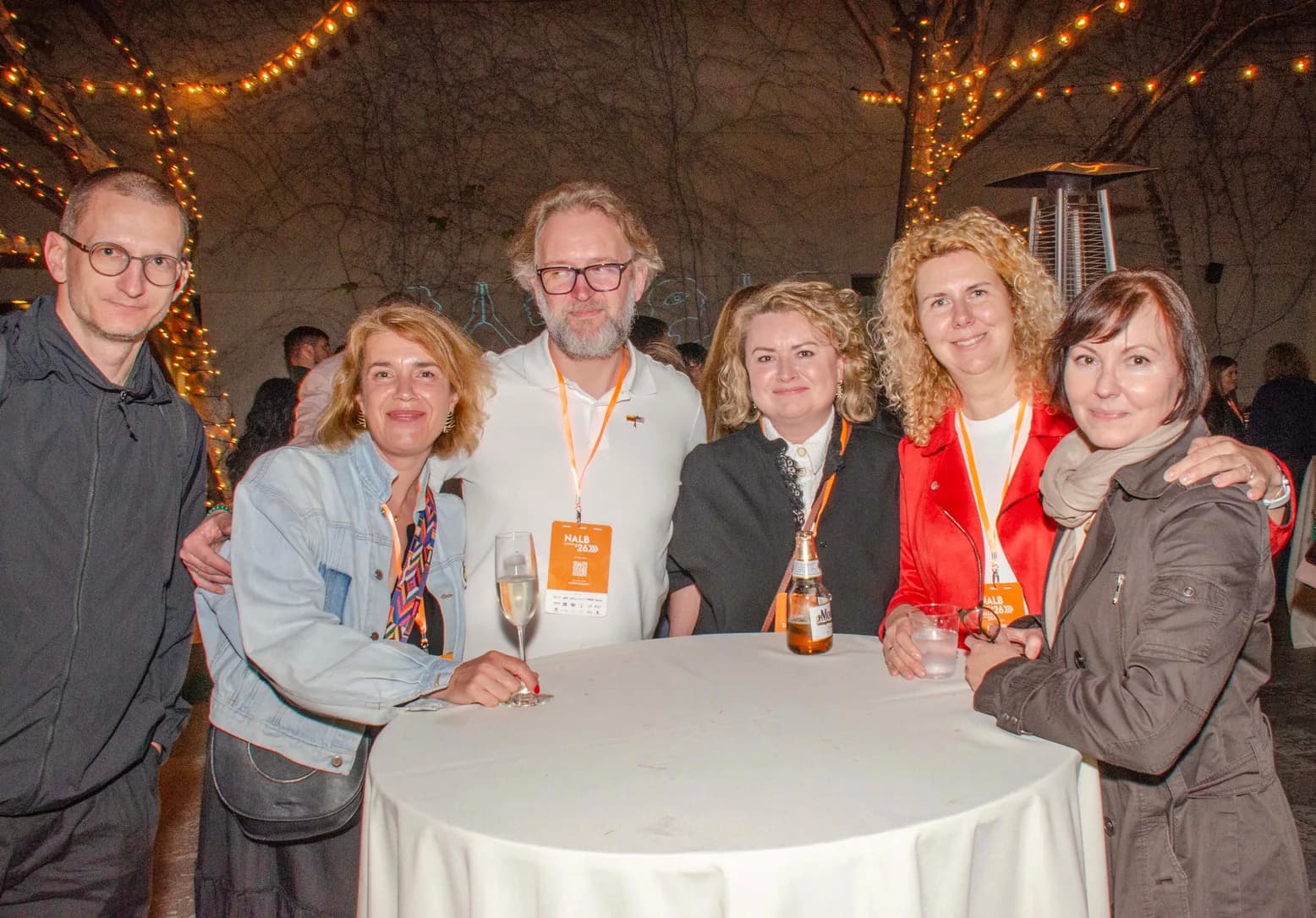 Guests raising a toast at a past NALB Forum reception